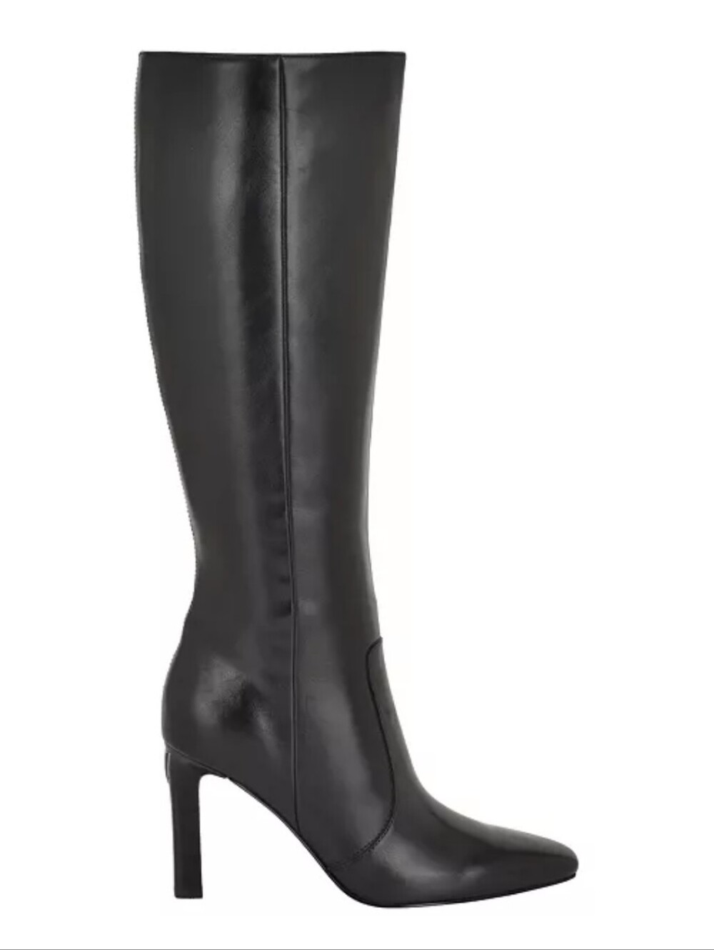 Guess Black Leather Hartin Block Heels Boots, US 5